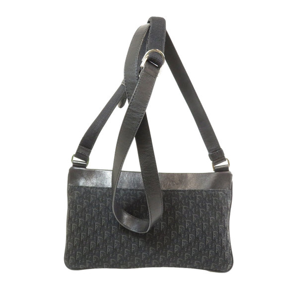 Christian Dior Trotter Pattern Shoulder Bag Canvas Black - Picture 2 of 9